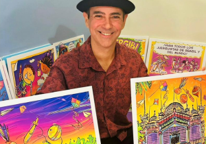 Exposição de arte de Cabo Frio sobre brincadeiras infantis chega a museus do Chile
