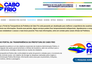Prefeitura de Cabo Frio fica em quarto lugar no ranking da transparência pública regional