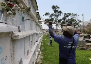 Cemitérios de Cabo Frio passam por limpeza e pintura antes de Finados