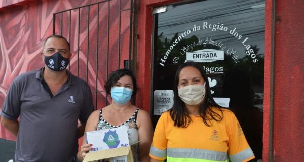 ViaLagos realiza doação de luvas descartáveis para o Hemocentro da Região dos Lagos