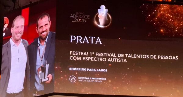 Com ações sociais e eventos reconhecidos, Shopping Park Lagos é destaque no Prêmio Abrasce 2025