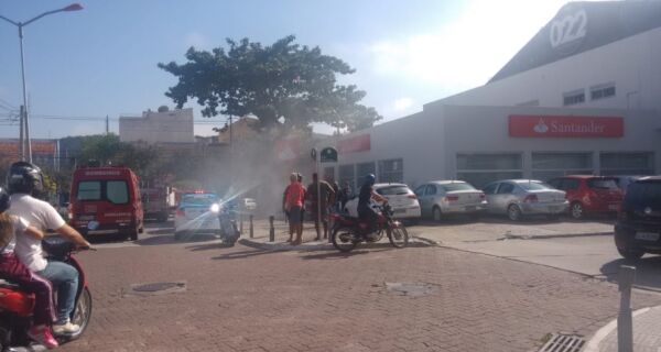 Tentativa de arrombamento a banco em Cabo Frio provoca fumaça e assusta pedestres