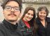 Denize com os filhos Mauro Neto e Lorena
