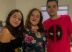 Márcia entre os filhos Rafaela e Luan